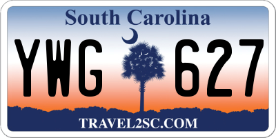 SC license plate YWG627