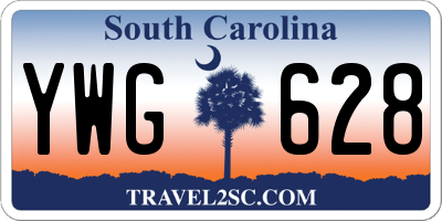 SC license plate YWG628
