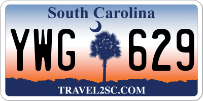 SC license plate YWG629
