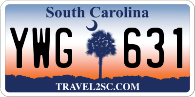 SC license plate YWG631