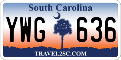 SC license plate YWG636