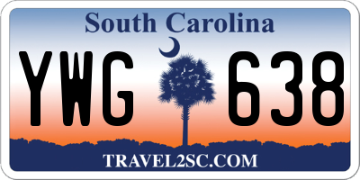SC license plate YWG638