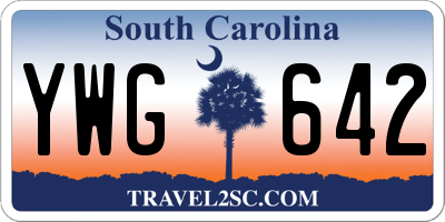 SC license plate YWG642