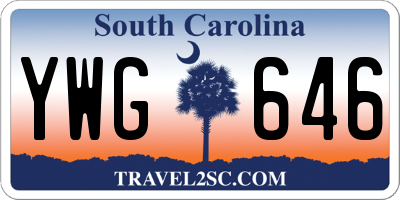 SC license plate YWG646