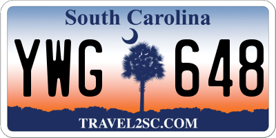 SC license plate YWG648