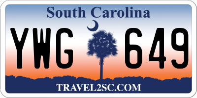 SC license plate YWG649