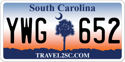 SC license plate YWG652