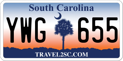 SC license plate YWG655