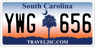 SC license plate YWG656