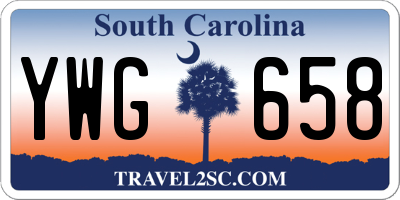 SC license plate YWG658