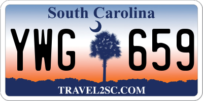 SC license plate YWG659