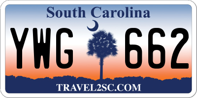 SC license plate YWG662