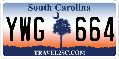 SC license plate YWG664