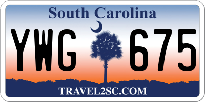 SC license plate YWG675