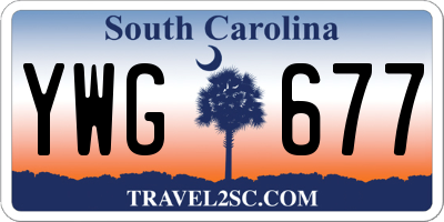SC license plate YWG677