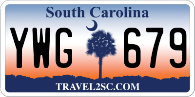 SC license plate YWG679