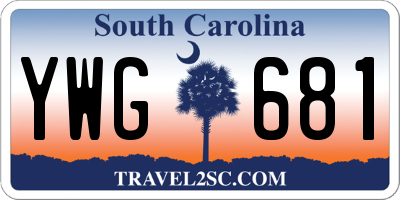 SC license plate YWG681
