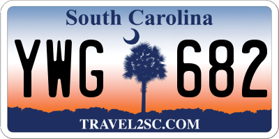 SC license plate YWG682