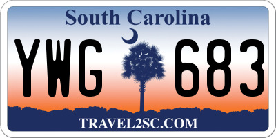 SC license plate YWG683