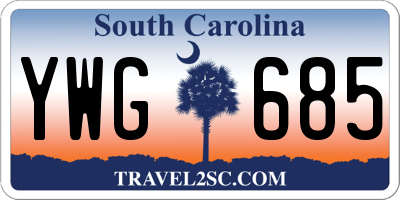 SC license plate YWG685