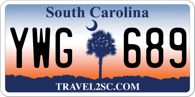 SC license plate YWG689