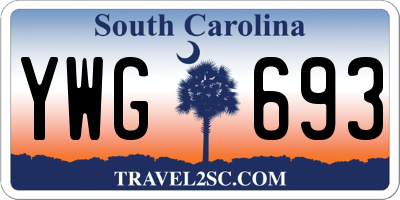 SC license plate YWG693