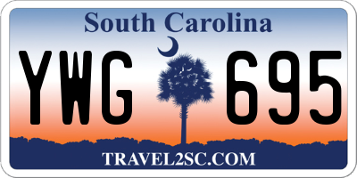 SC license plate YWG695