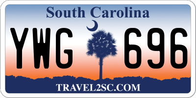 SC license plate YWG696