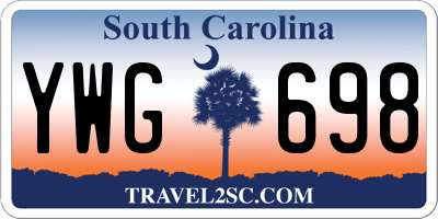SC license plate YWG698
