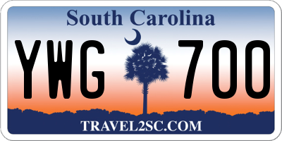 SC license plate YWG700