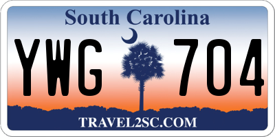 SC license plate YWG704