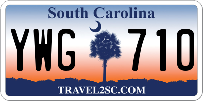 SC license plate YWG710