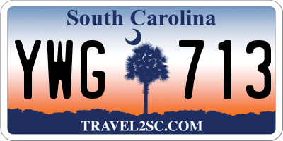 SC license plate YWG713