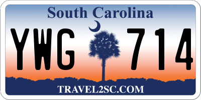 SC license plate YWG714