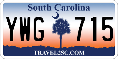 SC license plate YWG715