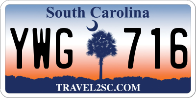 SC license plate YWG716