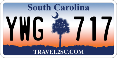 SC license plate YWG717
