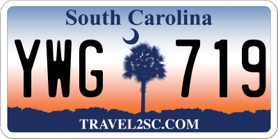 SC license plate YWG719