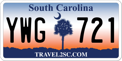 SC license plate YWG721