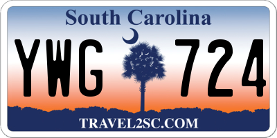 SC license plate YWG724