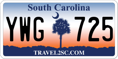 SC license plate YWG725