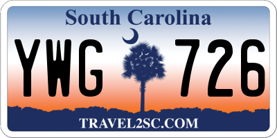 SC license plate YWG726