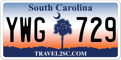 SC license plate YWG729