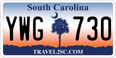 SC license plate YWG730