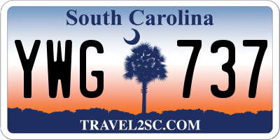 SC license plate YWG737