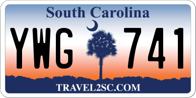 SC license plate YWG741
