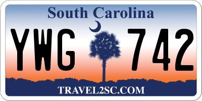 SC license plate YWG742