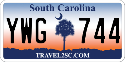 SC license plate YWG744