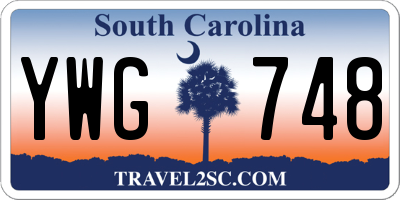 SC license plate YWG748