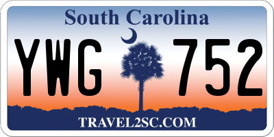 SC license plate YWG752